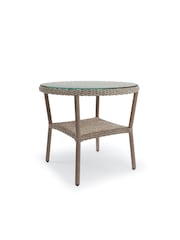 Laura Ashley Natural Carrdale Garden Rattan Table and Chair Bis Cushions 3 Piece - Image 3 of 6