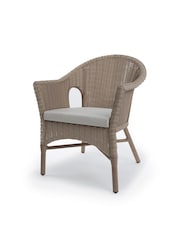 Laura Ashley Natural Carrdale Garden Rattan Table and Chair Bis Cushions 3 Piece - Image 4 of 6