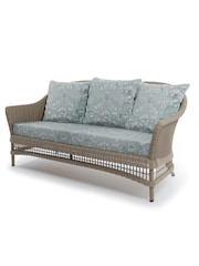 Laura Ashley Natural Carrdale Garden Rattan 2 Seater Sofa with Parterre Cushions - Image 3 of 4