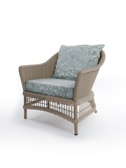 Laura Ashley Natural Carrdale Garden Rattan Chair with Parterre Sage Cushions - Image 3 of 4