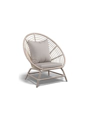 Laura Ashley 4 Piece White Havana Garden Rattan Sofa and Coffee Table Cushions - Image 2 of 5