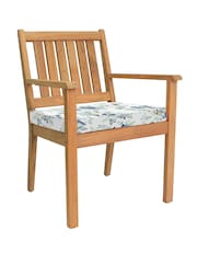 Laura Ashley Natural Salcey Garden 6 Seater Teak Dining Table and Chair Cushions - Image 4 of 5