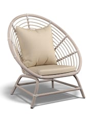 Laura Ashley 4 Piece White Havana Garden Rattan Sofa and Coffee Table Cushions - Image 2 of 5