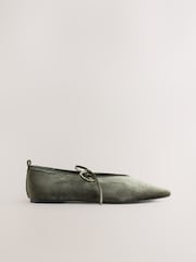 أخضر زمردي - Forever Comfort® Velvet Tie Mary Jane Shoes - صورة 7 من 11