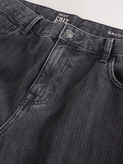 Schwarz - Edit Textured Baggy Jeans - Bild 2 von 3