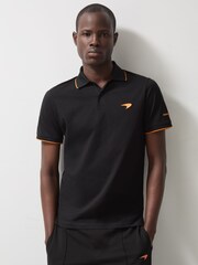 Reiss Black Crypto Uniform Polo Shirt - Image 1 of 9