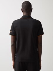 Reiss Black Crypto Uniform Polo Shirt - Image 5 of 9