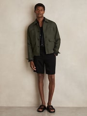 Reiss Tanine Side-Adjuster Tailored Shorts - Imagen 1 de 6