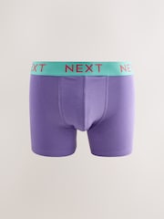 Navy Bright Purple/ Orange Waistbands Rich Trunk Boxers 10 Pack - Image 10 of 14