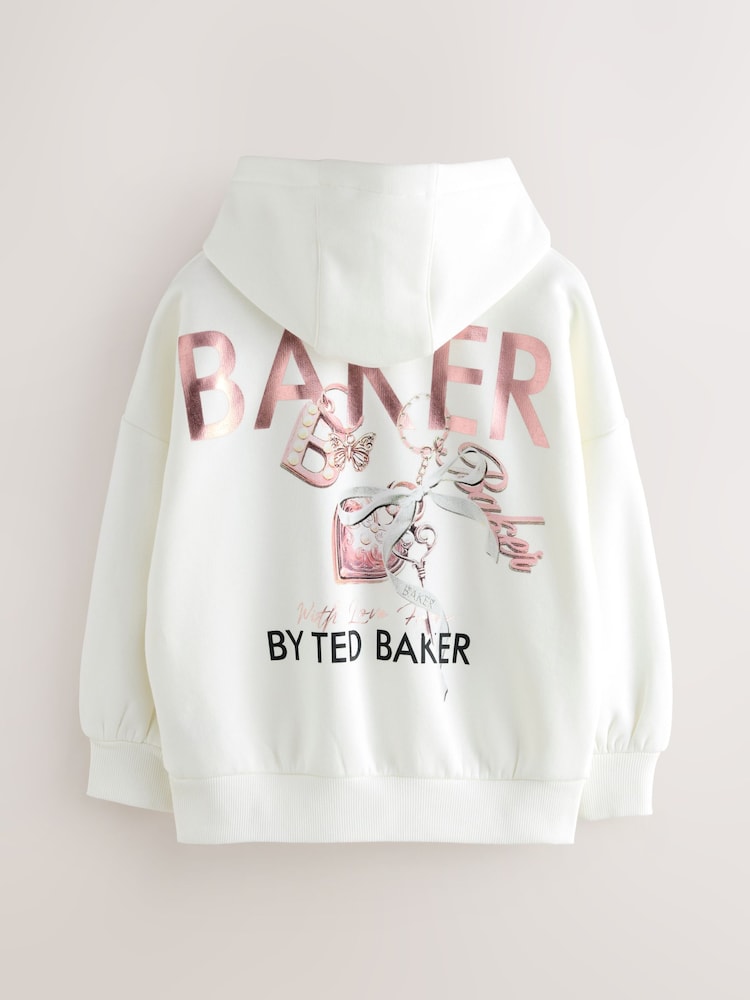 Baker by Ted Baker Oversized Back Print Hoodie - Image 2 of 4