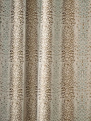 Duck Egg Blue/Gold Jacquard Eyelet Lined Curtains - Image 5 of 5