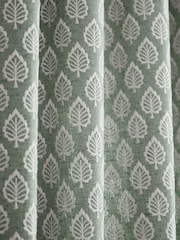 Collection Luxe Embroidered Leaves Eyelet Lined Curtains - Bild 5 von 5