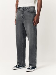 Grey Relaxed Fit Relaxed Fit Classic Stretch Jeans - Image 1 of 10