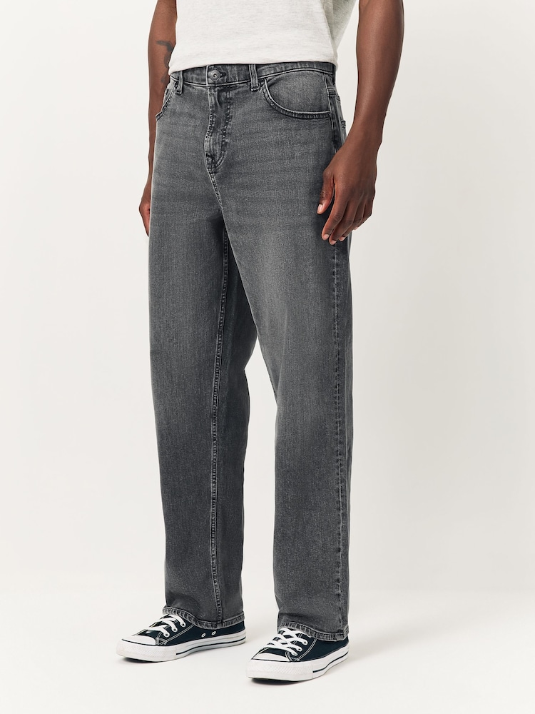 Grey Relaxed Fit Relaxed Fit Classic Stretch Jeans - Image 1 of 10