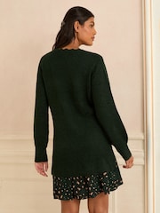 Love & Roses Woven Skirt Knit Mini Dress - Bild 5 von 5