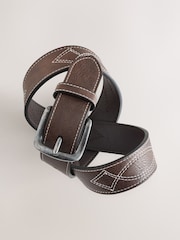 Chocolate Brown Faux Leather Belt - Image 3 of 4
