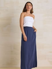 Long Tall Sally Blue Acid Wash Skirt - Image 1 of 5