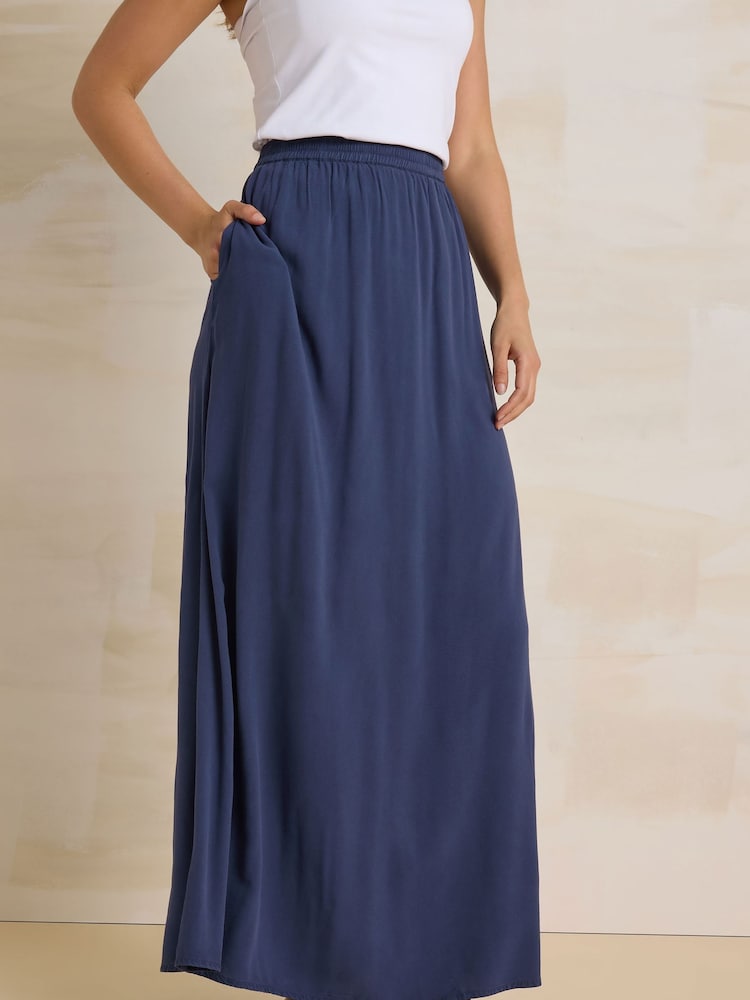 Long Tall Sally Blue Acid Wash Skirt - Image 2 of 5
