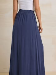 Long Tall Sally Blue Acid Wash Skirt - Image 3 of 5