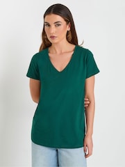 Long Tall Sally 100% algodão V-Neck T-Shirts 2 com pacote - Imagem 2 de 8