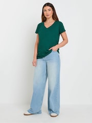 Long Tall Sally 100% algodão V-Neck T-Shirts 2 com pacote - Imagem 3 de 8