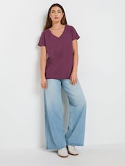 Long Tall Sally 100% algodão V-Neck T-Shirts 2 com pacote - Imagem 4 de 8