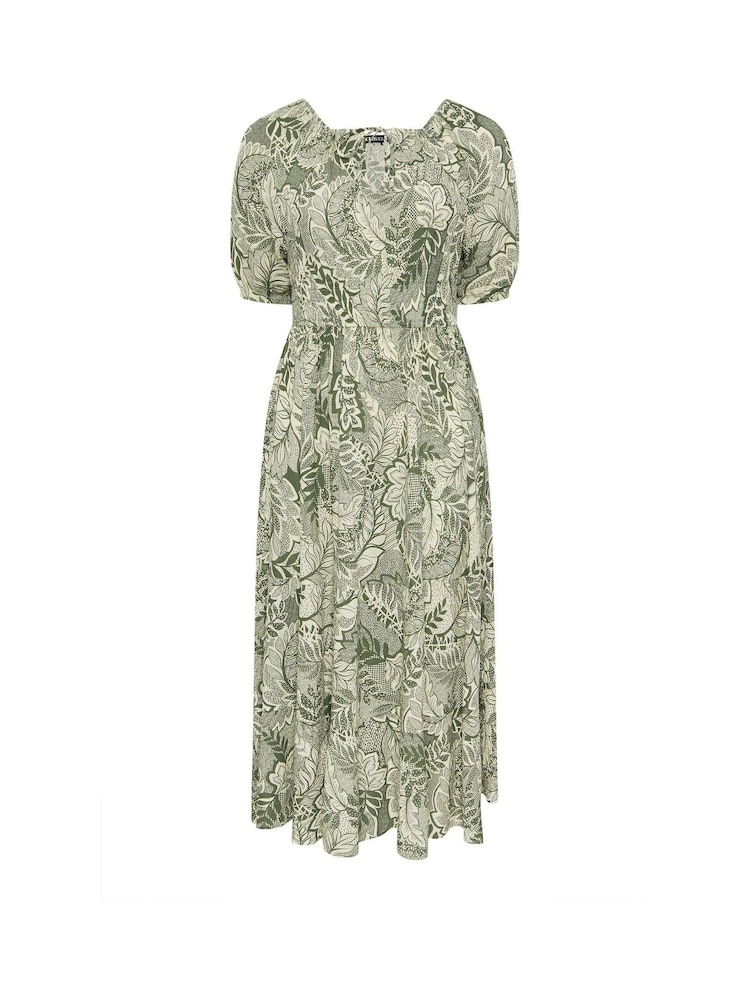 Yours Curve Green Boho Midaxi Dress - Image 5 of 5