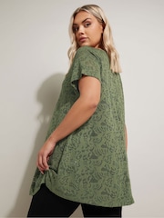 Yours Curve Green Broderie Anglaise Top - Image 2 of 5