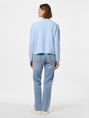 PIECES Blue Tie Front Knitted Cardigan - Image 2 of 3