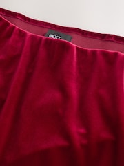 Cherry Red Velvet Column Skirt - Image 2 of 3