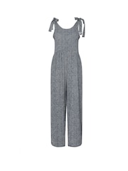 Yours Curve Black Texture Gingham Jumpsuit - Image 5 of 5