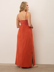 Long Tall Sally Maternity 100% Cotton Crochet Bust Dress - صورة 3 من 5