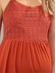 Long Tall Sally Maternity 100% Cotton Crochet Bust Dress - صورة 4 من 5