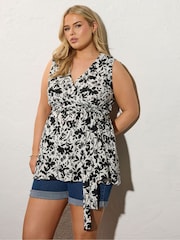 Preto - Yours Curve Sleeveless Vest Top - Imagem 1 de 5