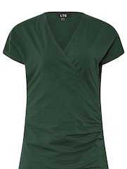 Long Tall Sally Green Grown On Sleeve Wrap Blouse - Image 5 of 5