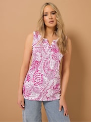 Long Tall Sally Black Sleeveless Pintuck Henley Top - Image 2 of 6