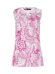 Long Tall Sally Black Sleeveless Pintuck Henley Top - Image 6 of 6