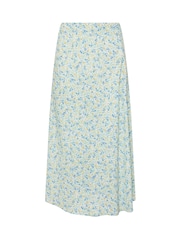 PixieGirl Petite Blue Ditsy A Line Midaxi Skirt - Image 5 of 5