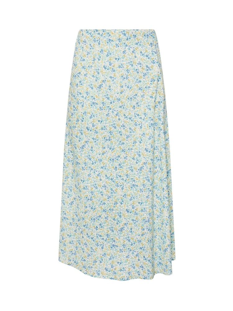 PixieGirl Petite Blue Ditsy A Line Midaxi Skirt - Image 5 of 5