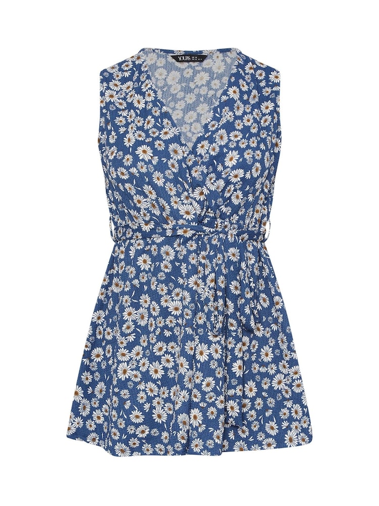 Azul - Yours Curve Sleeveless Vest Top - Imagem 5 de 5