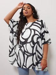 Yours Curve White London Cape Top - Image 1 of 5