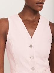 Mint Velvet Denim V-Neck Waistcoat - Imagen 5 de 8