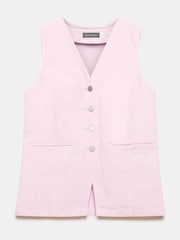 Mint Velvet Denim V-Neck Waistcoat - Imagen 7 de 8