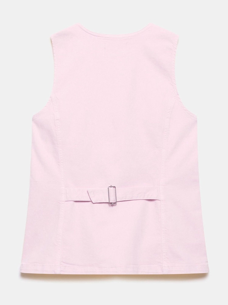 Mint Velvet Denim V-Neck Waistcoat - Imagen 8 de 8