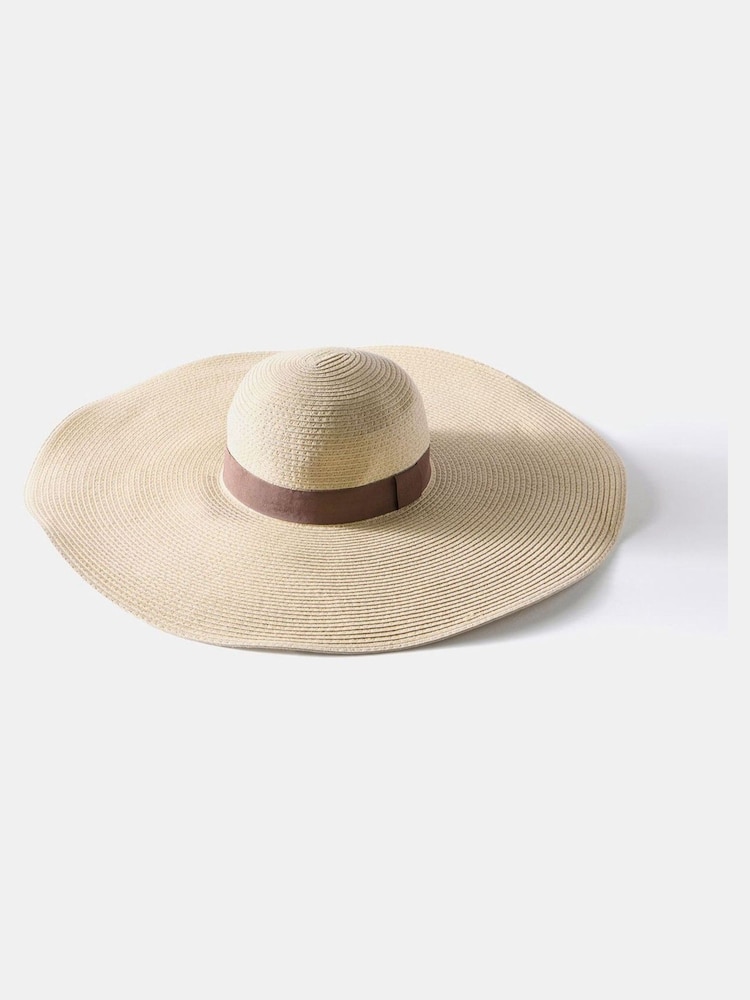 Mint Velvet Natural Straw Wide Brim Hat - Image 2 of 4
