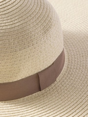 Mint Velvet Natural Straw Wide Brim Hat - Image 4 of 4