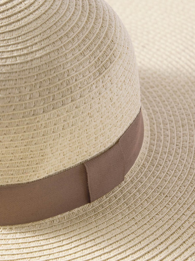 Mint Velvet Natural Straw Wide Brim Hat - Image 4 of 4