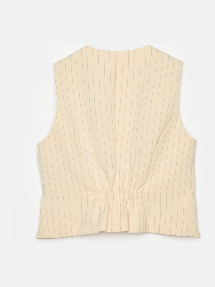 Mint Velvet Yellow Pinstripe Waistcoat - Image 8 of 8