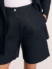 Mint Velvet Blue Blend Tailored Shorts - Image 5 of 7