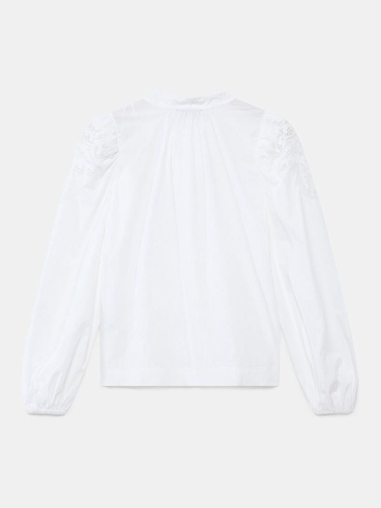 Mint Velvet White 100% Cotton Embroidered Blouse - Image 8 of 9